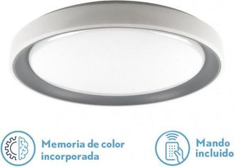 Fabrilamp Fabrilamp - Plafon Luanda 96w 3000-4000-6000k Gris Red.7x49,5d 10800lm Reg.intens. C.remoto C/memoria