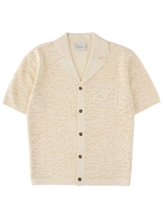 Dr&ocirc;le de Monsieur White Maille Dentelle Cotton Shirt