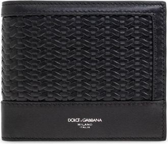 Dolce & Gabbana Kalfsleren Bifold Portemonnee - Heren - Portefeuilles - Zwart - ONE Size - Leer - Accessoires