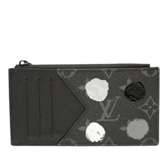 Louis Vuitton Pre-owned Wallets, male, Black, Size: ONE SIZE Pre-owned Yayoi Kusama Monogram Eclipse Leather Card Case