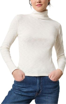 Lilla P Slim Fit Rib Slub Turtleneck Shirt