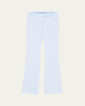 Alexander McQueen Straight-Fit Crepe Pants With Ironed Front