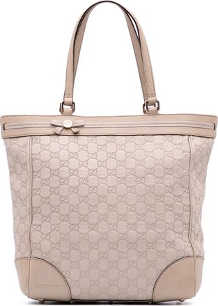 Gucci Pre-owned Womens Guccissima Tote Bag Elegant - Ivory Leather - One Size