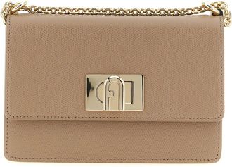 Furla 1927 Mini Crossbody - Dames - Schoudertassen - Beige - ONE Size - Leer - Tassen