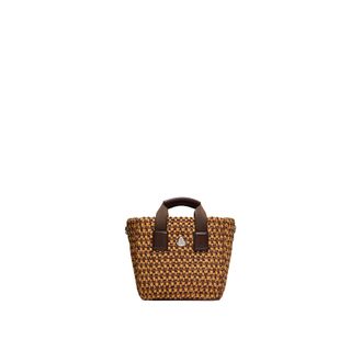 Moncler Moncler Micro Caradoc Raffia Tote Bag, Women, Multicolor, Size: One Size