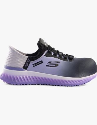 Skechers Womens Skechers Work 108152EC TILIDO - OMBRAY Womens Safety Trainers Black/Purple - Size: 4.5