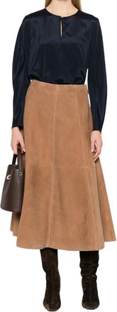 Max Mara Dark Blue Round Neck Top