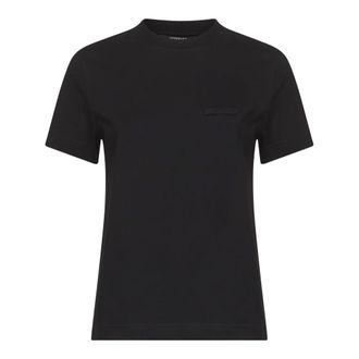 Jacquemus T-Shirts, female, Black, Size: XS Le T-shirt Gros Grain