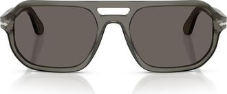 Persol 56mm Guido Pillow Sunglasses in Transparent Grey/dark Grey at Nordstrom