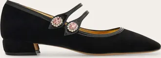 Ferragamo Women Crystal embellished Mary Jane Black Size 10.5