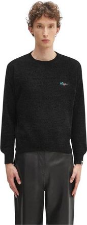A Bathing Ape Chenille Trui - Heren - Ronde hals truien - Zwart - ONE Size - Polyester - Truien & Vesten