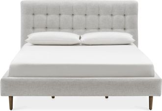 Castlery Beige King Bed, Fibre Headboard | Madison by Castlery