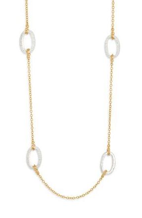 Karine Sultan Brick Station Chain Necklace in Mixed Metals at Nordstrom Rack