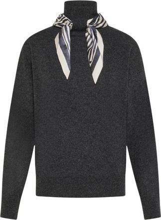 Seventy Dolcevita con foulard rimovibile - - Knitwear - Donna - Grigio - M