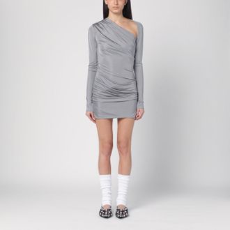 The Attico Draped grey mini dress