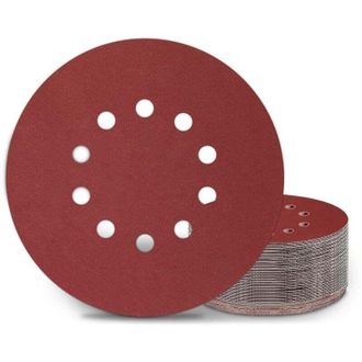 OEM Discos De Lijado De 225 Mm, 25 Piezas, Grano P400, 10 Agujeros, Discos Abrasivos Redondos De 225 Mm, Papel De Lija Para Lijadora De Paneles De Yeso, L