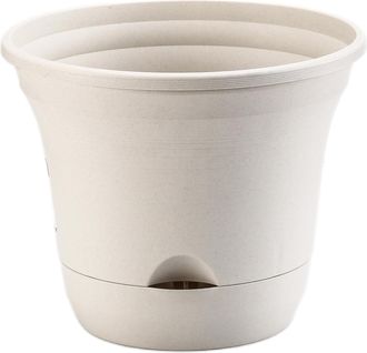 OEM Maceta Grande Autorriego Lazy Planters Para Interiores Y Exteriores, Color Marfil, 30 Cm