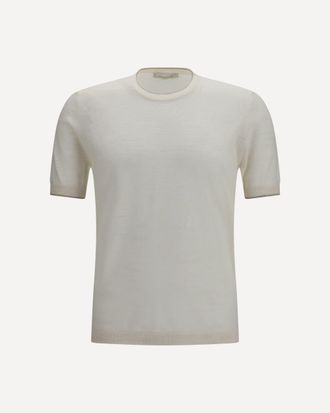 Brooksfield Short-sleeved linen blend Shirt Male 54