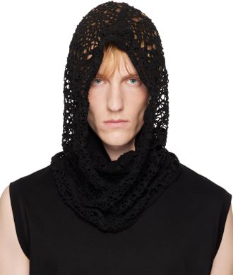 小物 Julius 7 ribbed circular-design scarf JULIUS TEXTURE JERSEY SCARF （BLACK） - Osaka / Kyoto, Ship