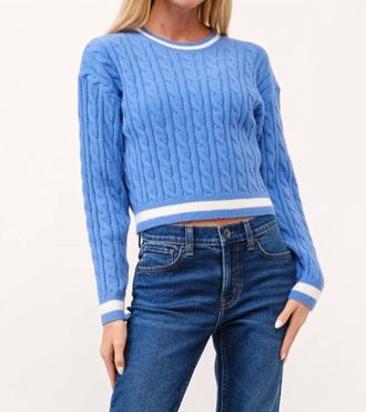 Cielo Houston Cropped Sweater In Blue