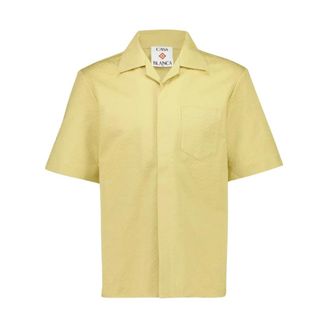 Casablanca Cotton Monogram Short Sleeve Jacquard Shirt