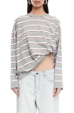 Lioness Horizon Stripe Top in Ash Stripe at Nordstrom, Size X-Large