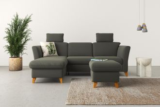 HOME AFFAIRE Ecksofa »Trelleborg L-Form« Federkern-Polsterung, wahlweise mit Bettfunktion und Bettkasten