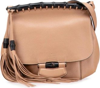 Gucci Pre-owned Cross Body Bags, female, Brown, Size: ONE SIZE Pre-owned Shoulder Bag with Tassels