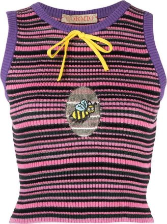 Cormio Mouwloze tops - Dames - Tops zonder mouwen - Roze - S - Katoen - Tops