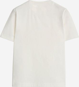 Burberry Womens Cotton T-Shirt With Logo White Top