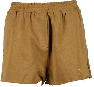 Douuod Brown Relaxed Cotton Shorts
