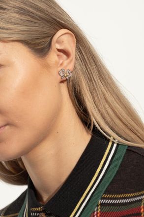 Vivienne Westwood Earrings With Logo, Womens, Silver