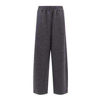 Brunello Cucinelli Pantalones de Ch&aacute;ndal de Cachemira Interlock - Trousers - Mujer - Gris - XS