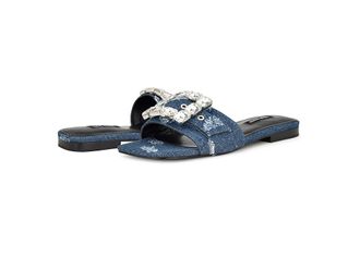 Nine West MATTER Womens Sandals Dark Denim : 7.5 M, Rubber