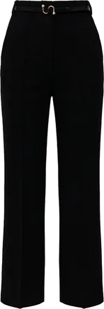 Sportmax High-Waisted Straight Leg Pants With Iconic S-Buckle