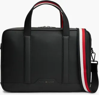 Tommy Hilfiger Mens Textured Laptop Bag - Black