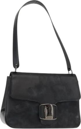 Ferragamo Pre-owned Shoulder Bags, female, Black, Size: ONE SIZE Pre-owned Shoulder Bag