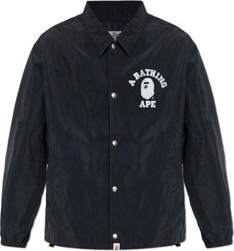 A Bathing Ape Jacket met logo - Heren - Zomerjassen - Zwart - S - Polyester - Jassen