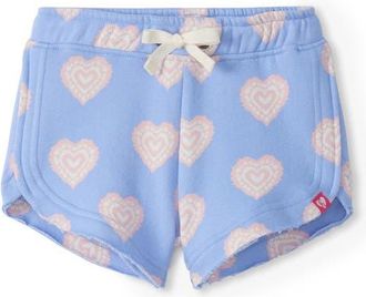 Hatley Kids Heart Burst Drawstring Shorts in Blue at Nordstrom, Size 3T