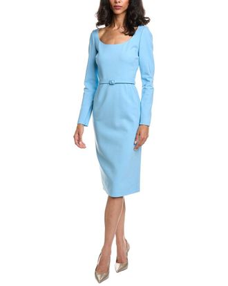 Oscar De La Renta Scoop Neck Pencil Dress
