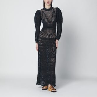 Isabel Marant Long black openwork dress