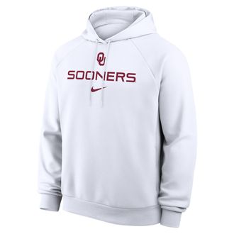 Nike Oklahoma Premium Performance Nike Mens Dri-FIT College Pullover Hoodie in White | 03EJ10AOKN-YT6