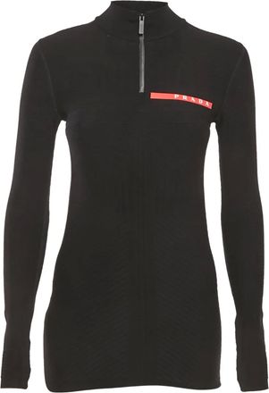 Prada Top met rits - Zwart