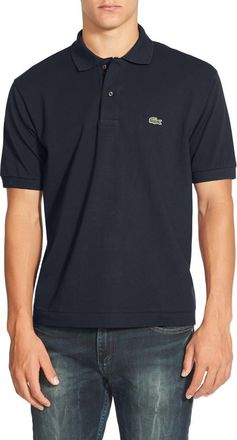 Lacoste Regular Fit Piqu&eacute; Polo in 166 Navy Blue at Nordstrom, Size 2