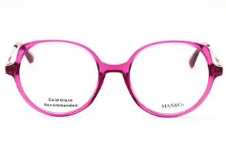 Max & Co. MO5121 Round Injected Propionate Eyeglasses - Fuchsia