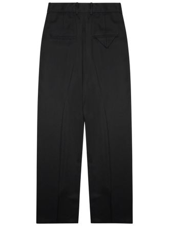 Bottega Veneta Silk-Blend Tailored Trousers - Black
