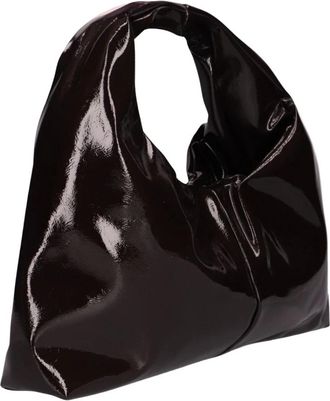 Hvisk Sarah Glossy Structure - Dames - Schoudertassen - Bruin - ONE Size - Polyester - Tassen