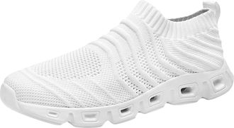 Generic Trainers Mens Slip On, Sneakers Mesh Breathable Running Shoes Lightweight Sports Shoe Flat Bottom Boat Shoes Slip-Resistant Walking Trainers Classic S