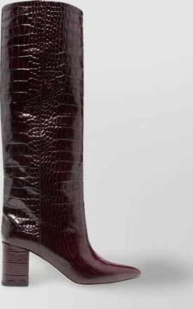 PARIS TEXAS leather croc-effect ankle boots