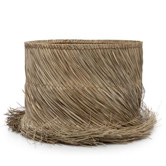 Bazar Bizar L&aacute;mpara de mesa de pandan en marr&oacute;n 42x42x32cm